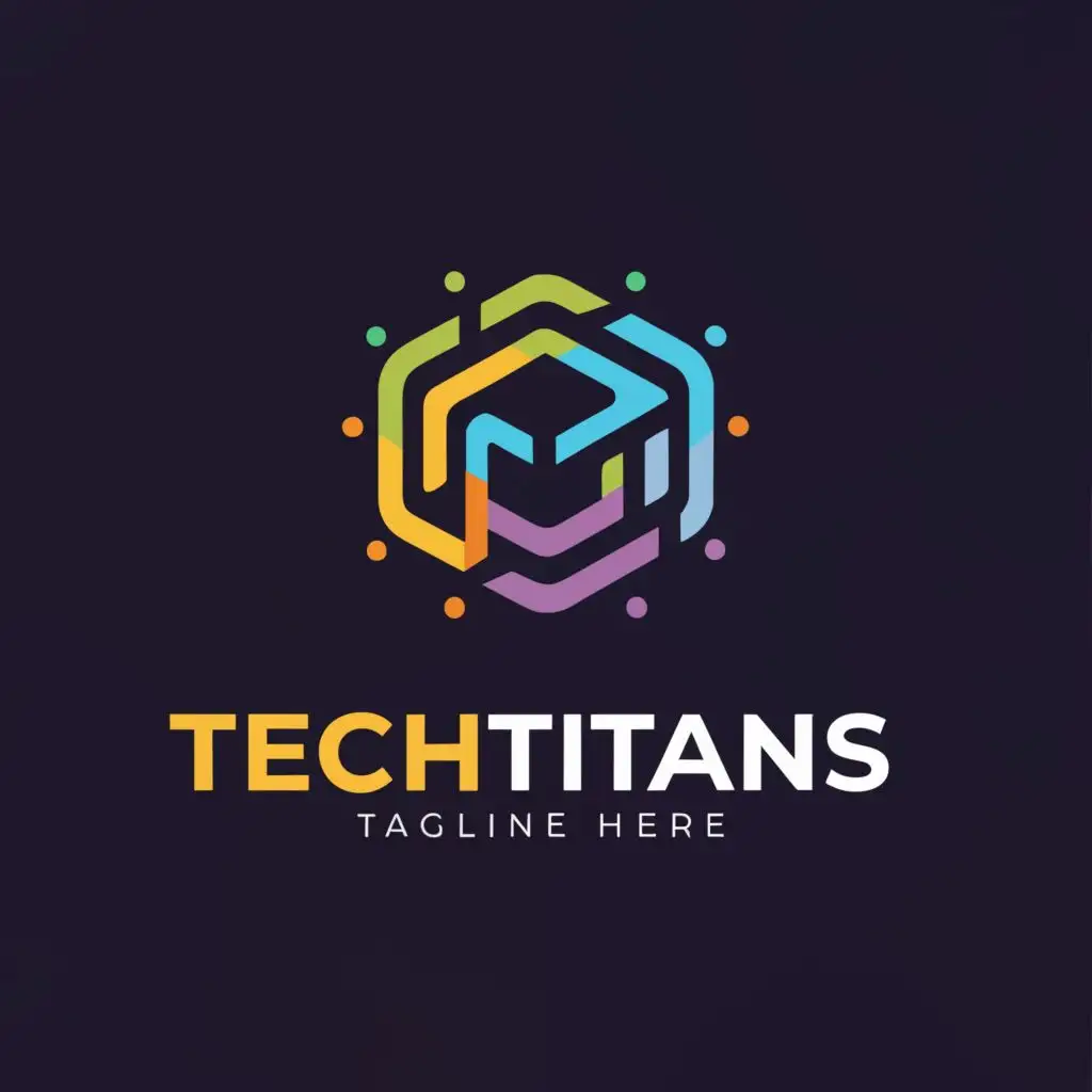 a logo design,with the text "Tech Titans", main symbol:code,Moderate,be used in Technology industry,clear background