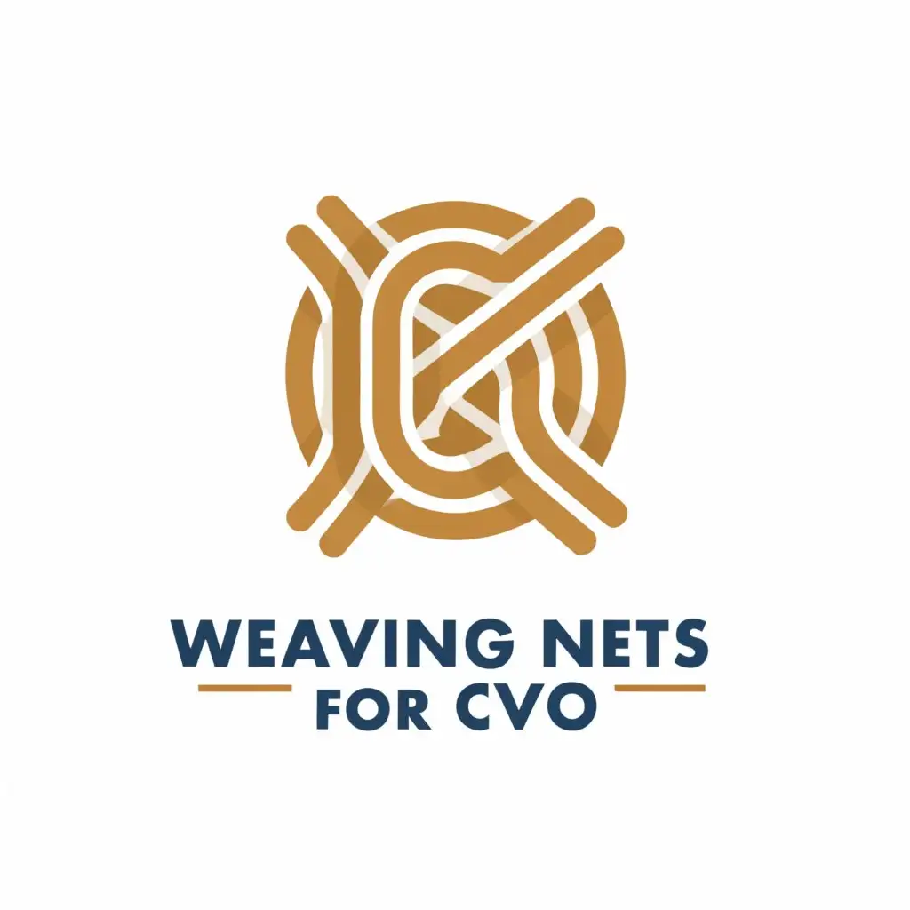 a logo design,with the text "Weaving nets for CVO", main symbol:Weaving nets, military operation,Умеренный,clear background