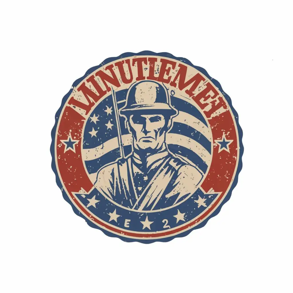 logo, American civil war soldier, with the text "Minutemen", typography, be used in Sports Fitness industry

est 2024