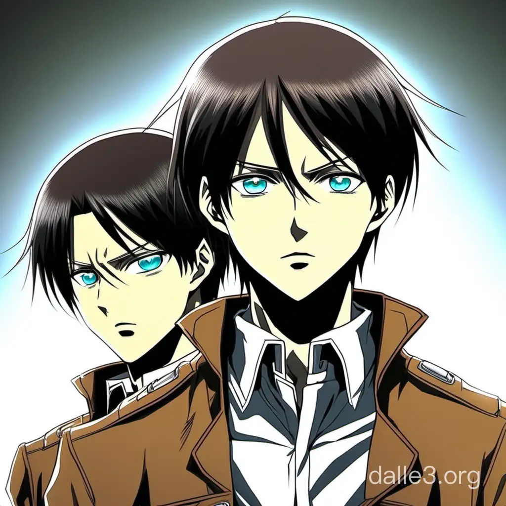 Eren and Levi from Attack of the Titans Realistic Portraits of Muscular ...