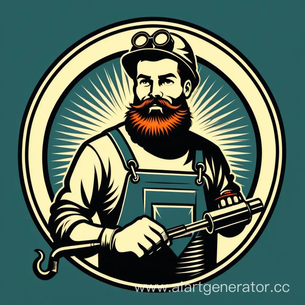 Bearded-Welder-in-Retro-Action