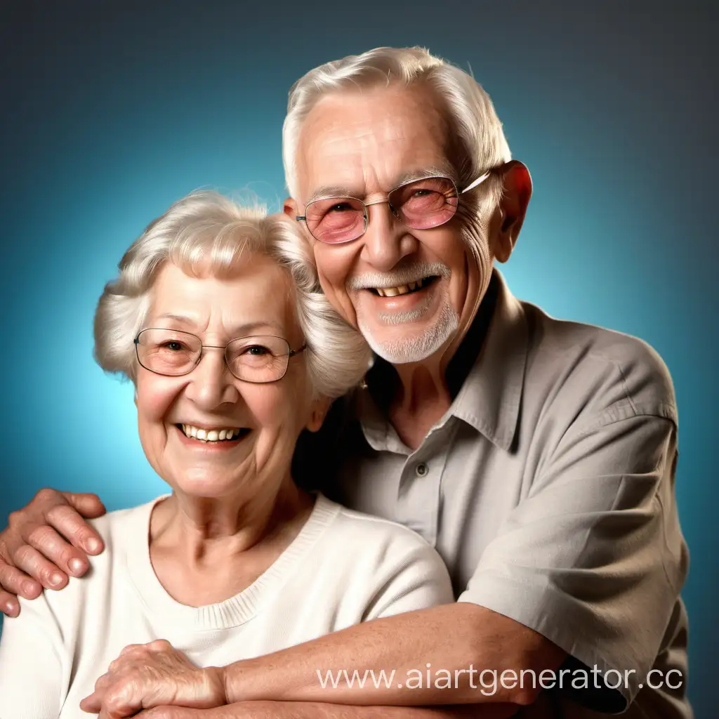 Happy-Elderly-Family-Couple-Smiling-in-Studio-Portrait