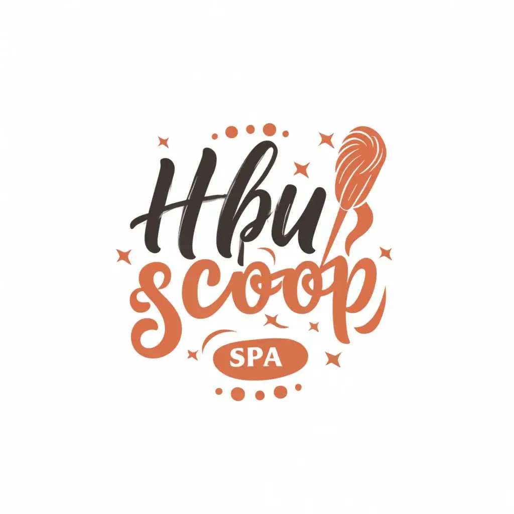 logo, 😁, with the text "Hpu scoop", typography, be used in Beauty Spa industry