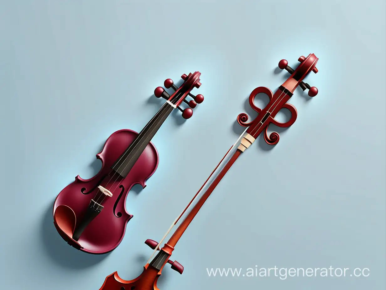 Minimalist-Music-Composition-with-Violin-Clef-on-Burgundy-Staff