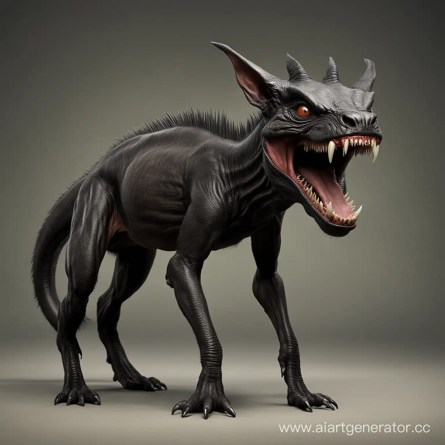 Sinister-Chupacabra-with-Fangs-and-Tail-in-Moonlight