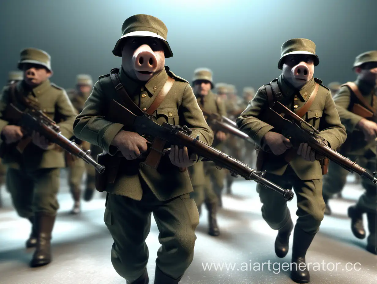 Boar-Soldiers-in-First-World-War-Formation-with-Rifles-4K-Ultra-Quality-Image