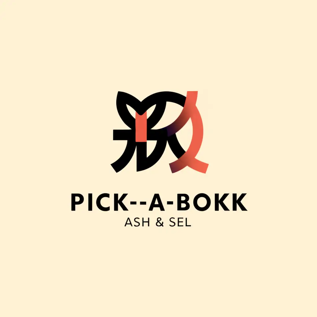 a logo design,with the text "PICK-A-BOOK BY ASH & SEL", main symbol:JAPAN,Moderate,clear background