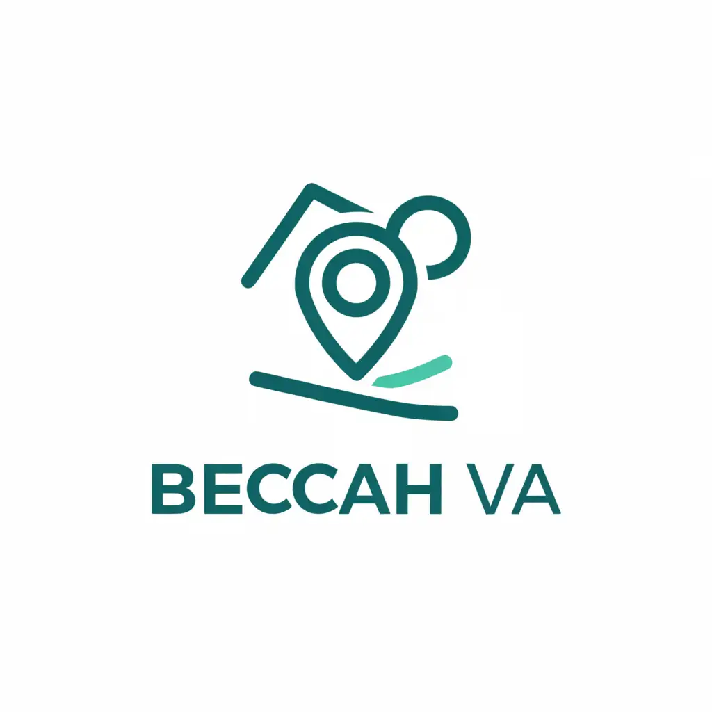 a logo design,with the text "Beccah VA", main symbol:work from home,Minimalistic,be used in Technology industry,clear background