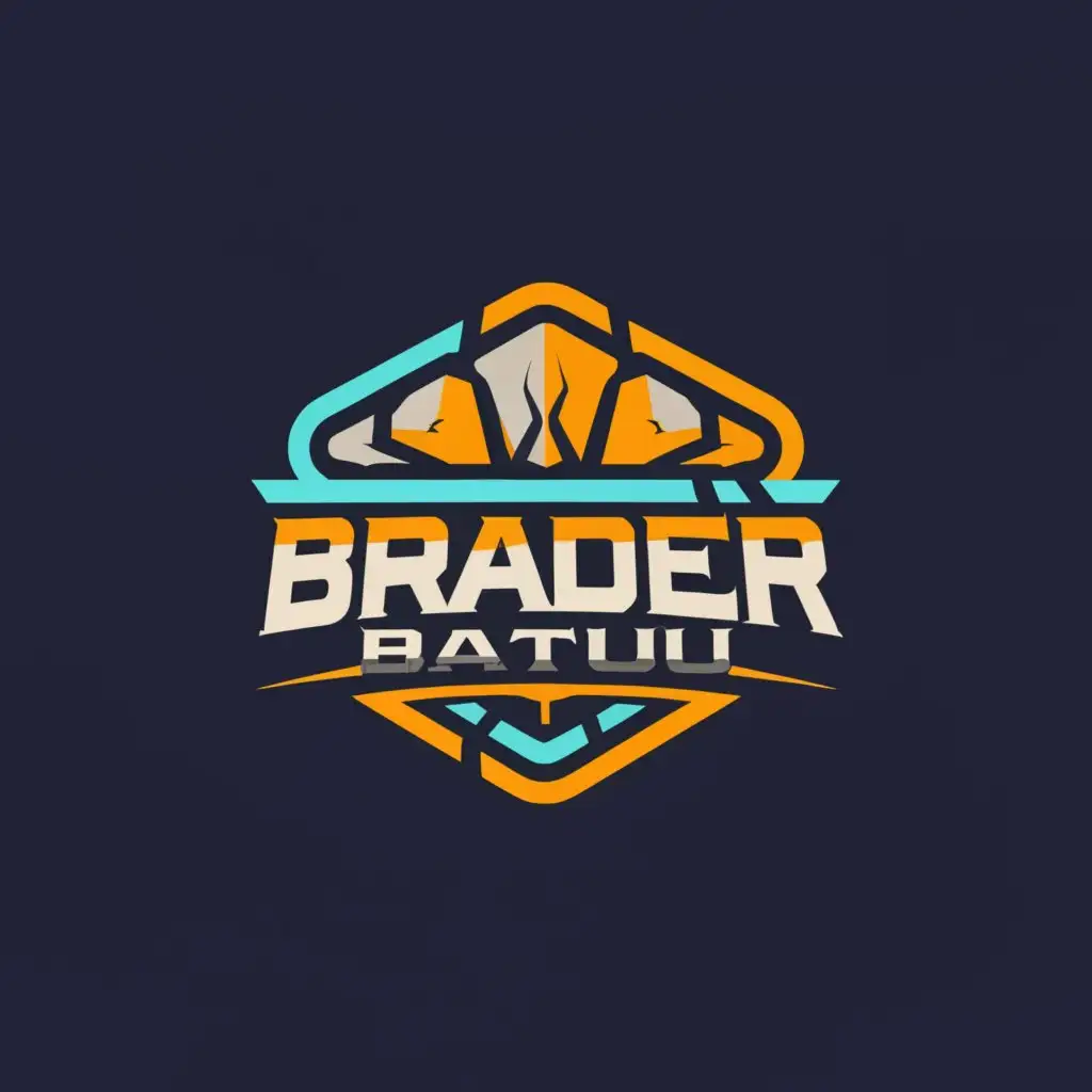 a logo design,with the text "Bradder Batuu", main symbol:stone,Moderate,be used in Automotive industry,clear background