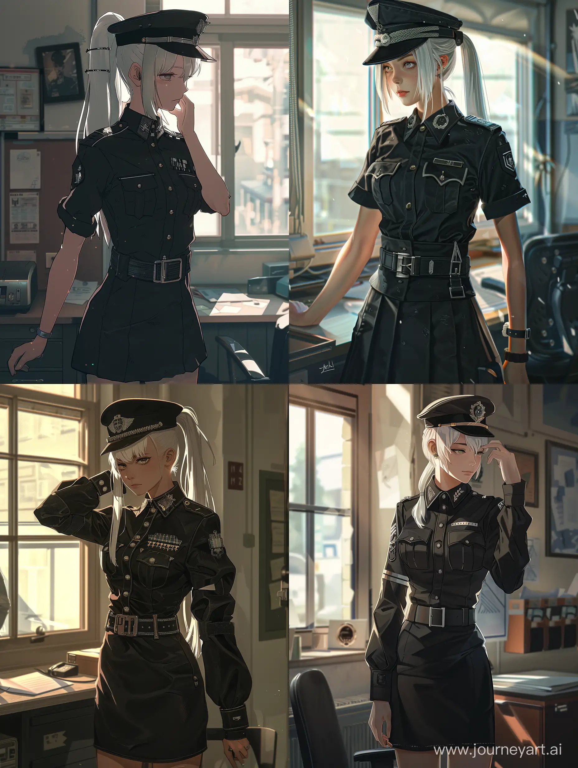 Calm-WhiteHaired-Military-Officer-in-AnimeInspired-Uniform