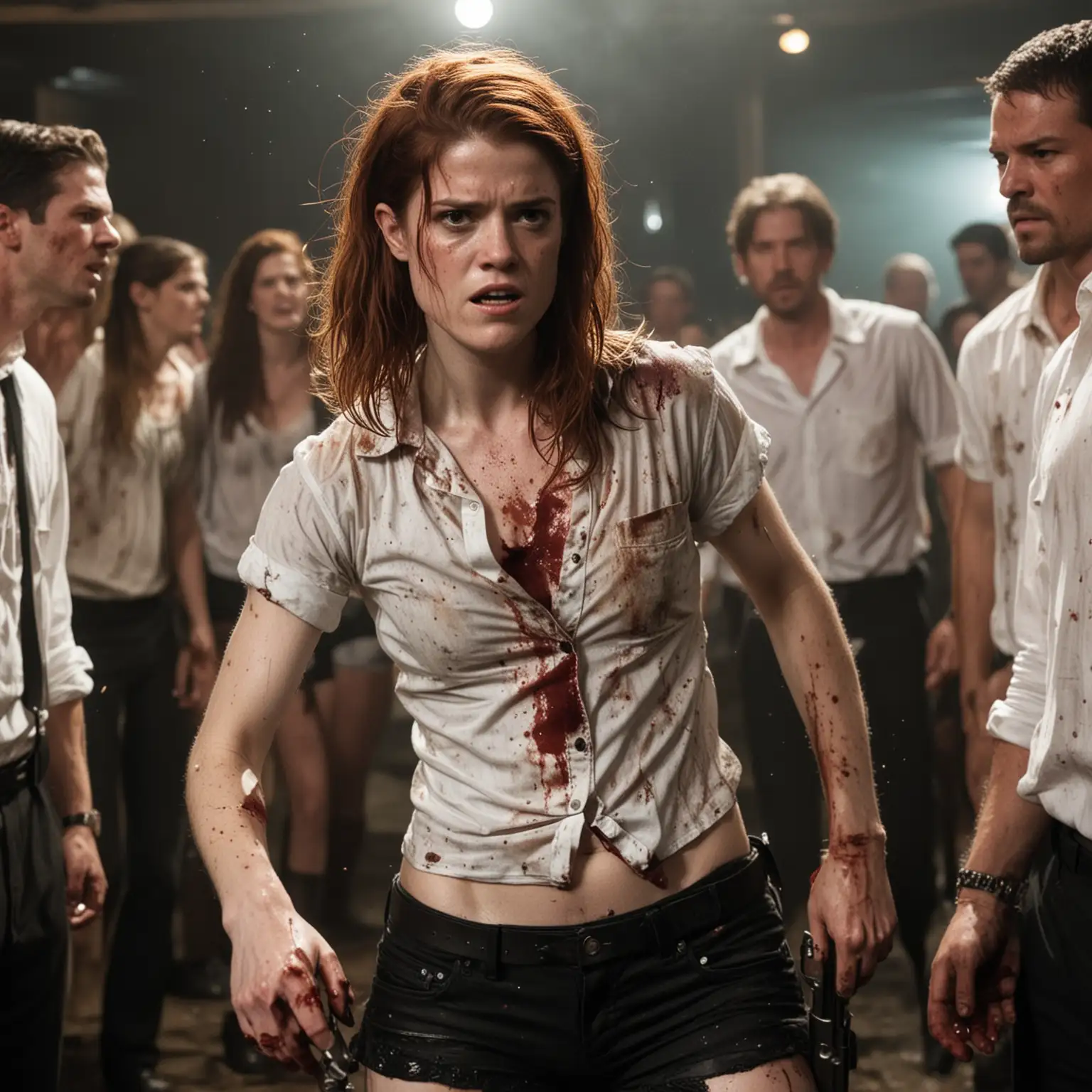 Rose Leslie as a Gritty Fighter in a Nightclub