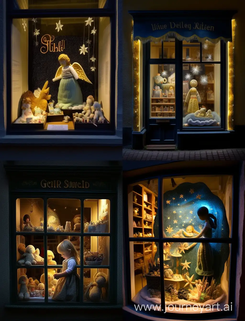 GermanStyle-Christmas-Shop-Window-with-Fairy-Wool-Artworks