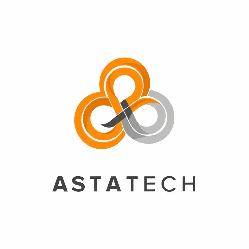 a logo design,with the text "AstraTech", main symbol:the logo itself,complex,be used in Technology industry,clear background