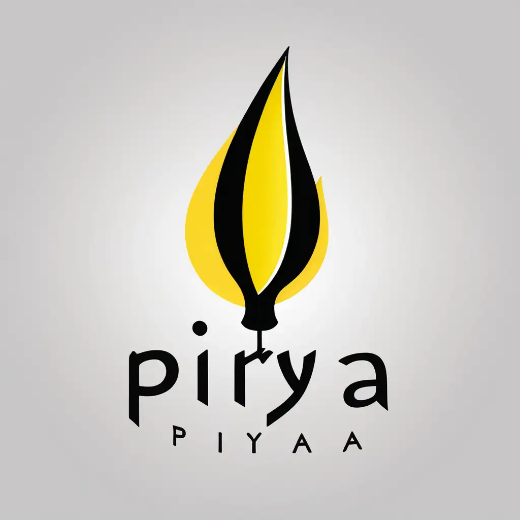 Contemporary Yellow Lamp Logo Design for PIRAYA
