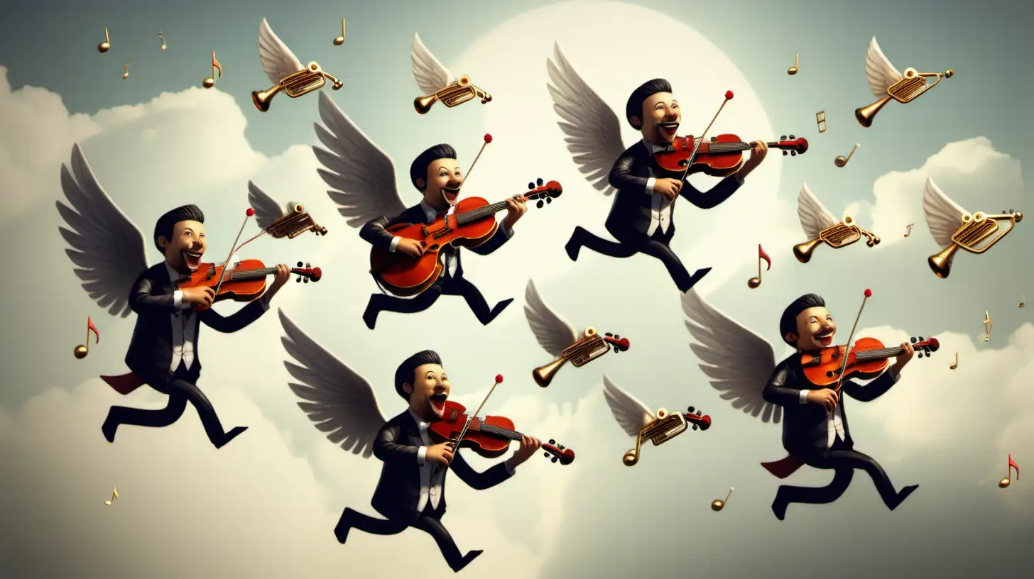 flying musicians
