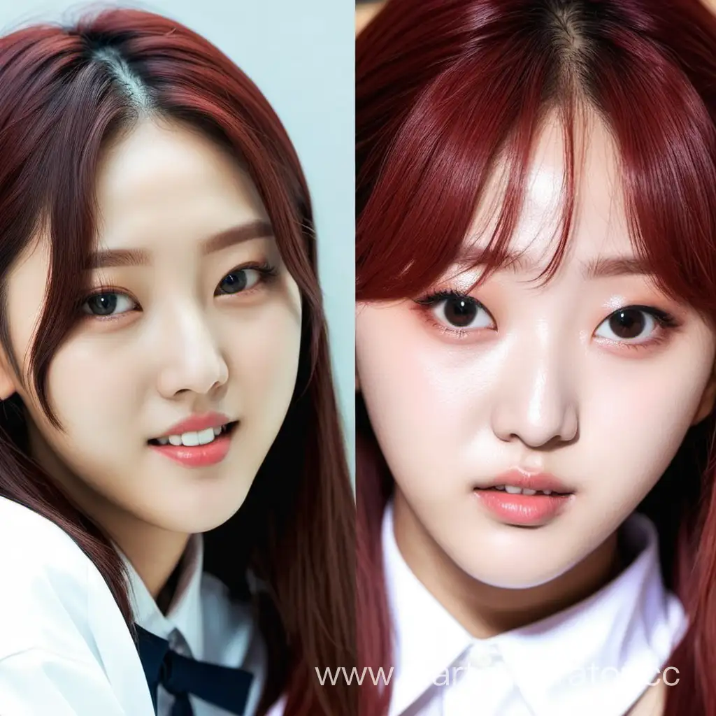 a girl who looks like Soyeon from Stellar and Yeeun from CLC