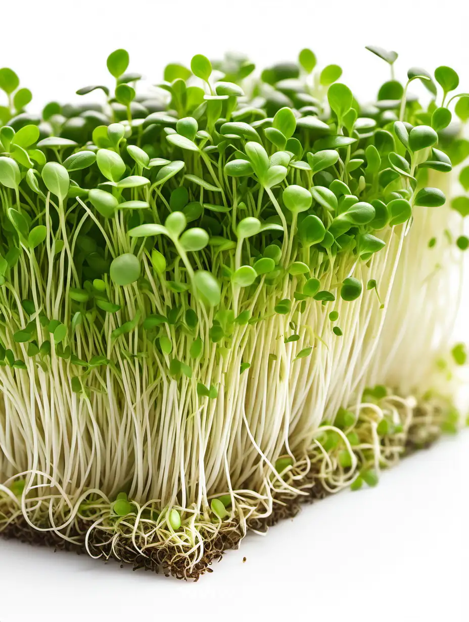 Fresh-Sprouts-and-Microgreens-on-White-Background-Closeup-View