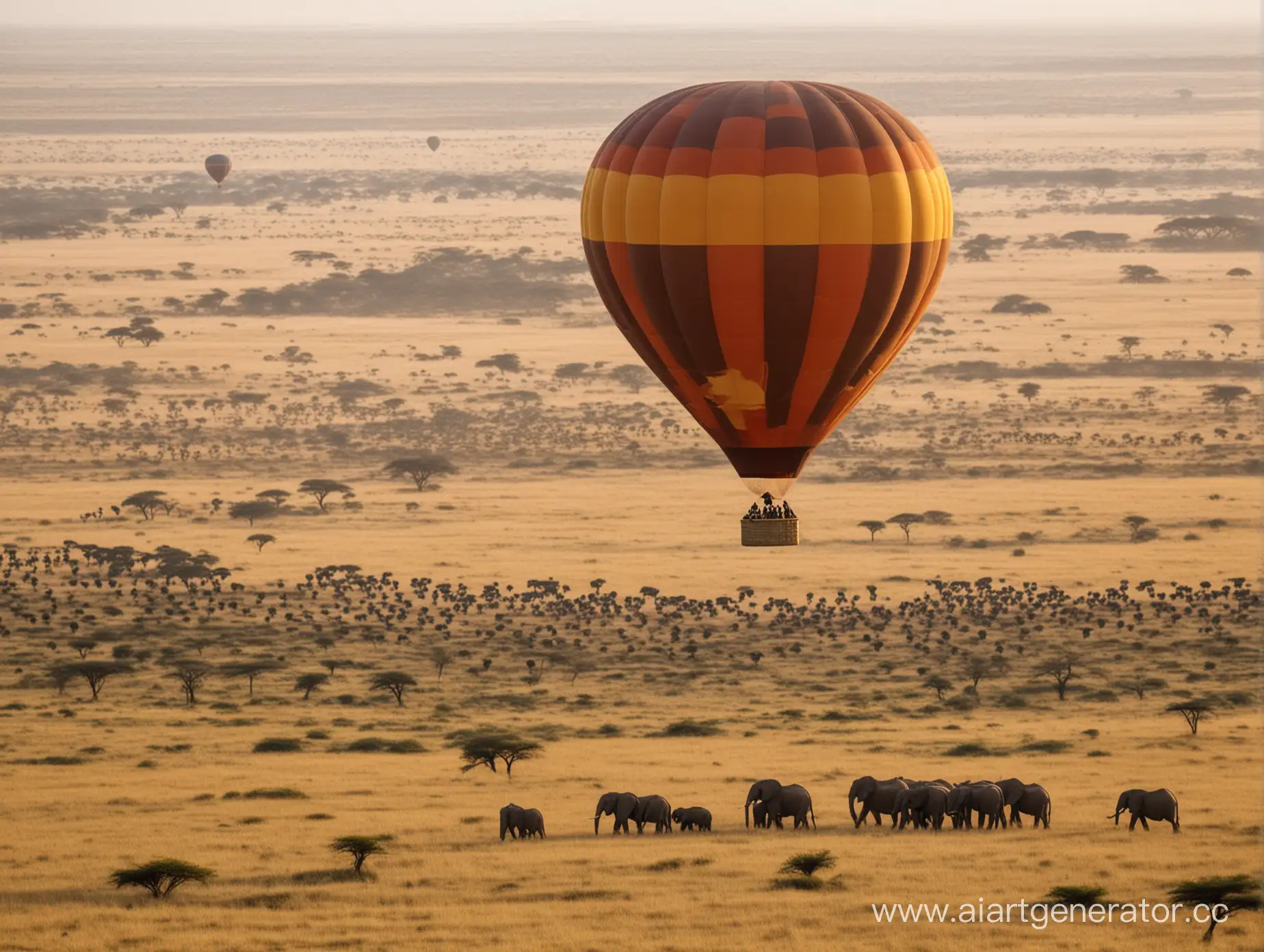 A Serengeti balloon safari is a fantastic once in a lifetime experience to enjoy on your wildlife tour in northern Tanzania. Hot air balloon rides leave from four sites in this prime national park. In Central Serengeti, wildlife gathers year-round in the Seronera River Valley where there is permanent water. The Great Migration passes through around May and June.