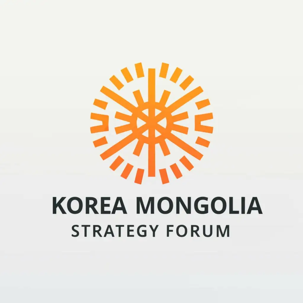a logo design,with the text "Korea Mongolia Strategy Forum", main symbol:sun,Minimalistic,be used in Events industry,clear background