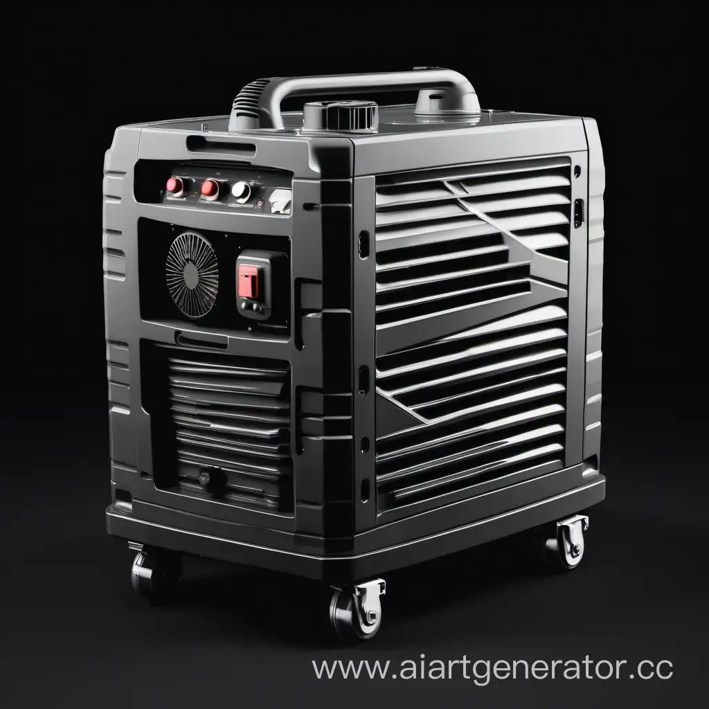 Electric-Generator-in-Box-on-Black-Background