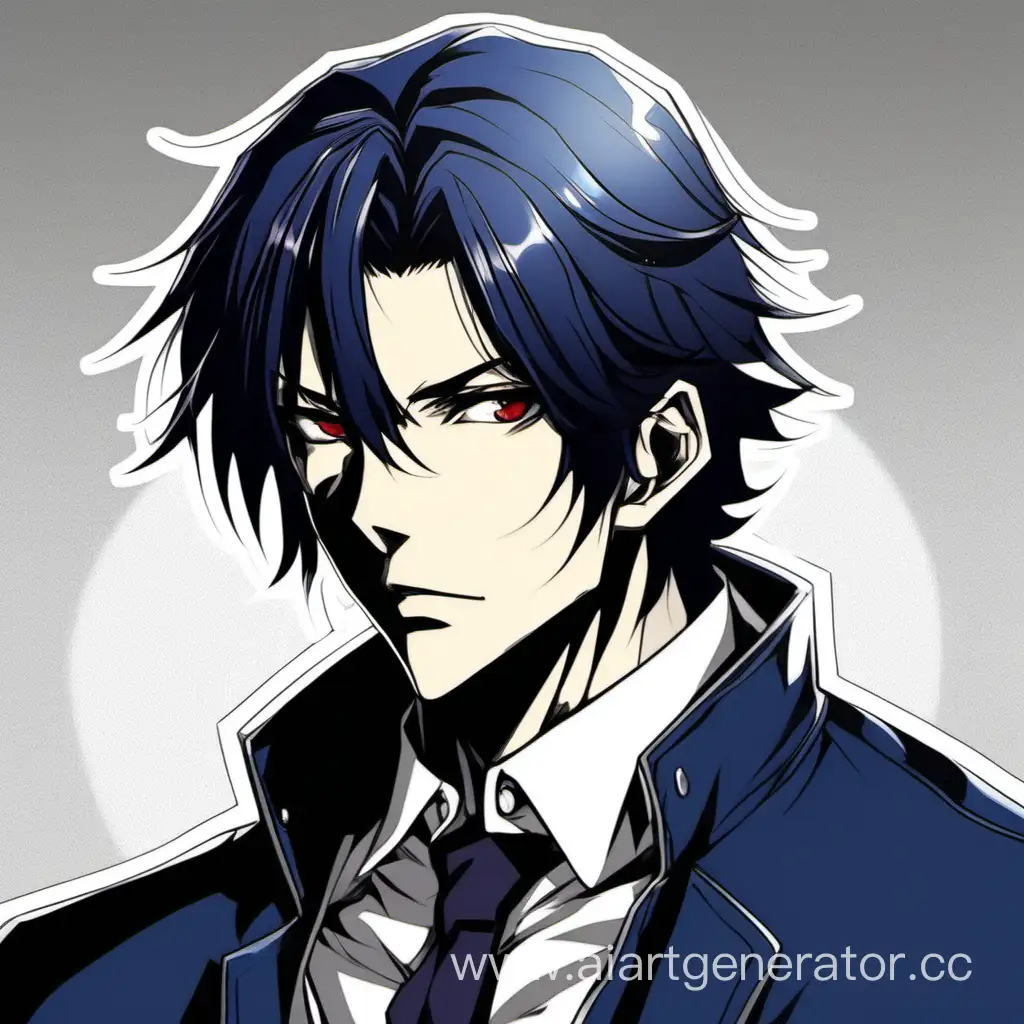 AnimeStyled-Man-in-Dark-Blue-Jacket-with-Scar-on-Lip