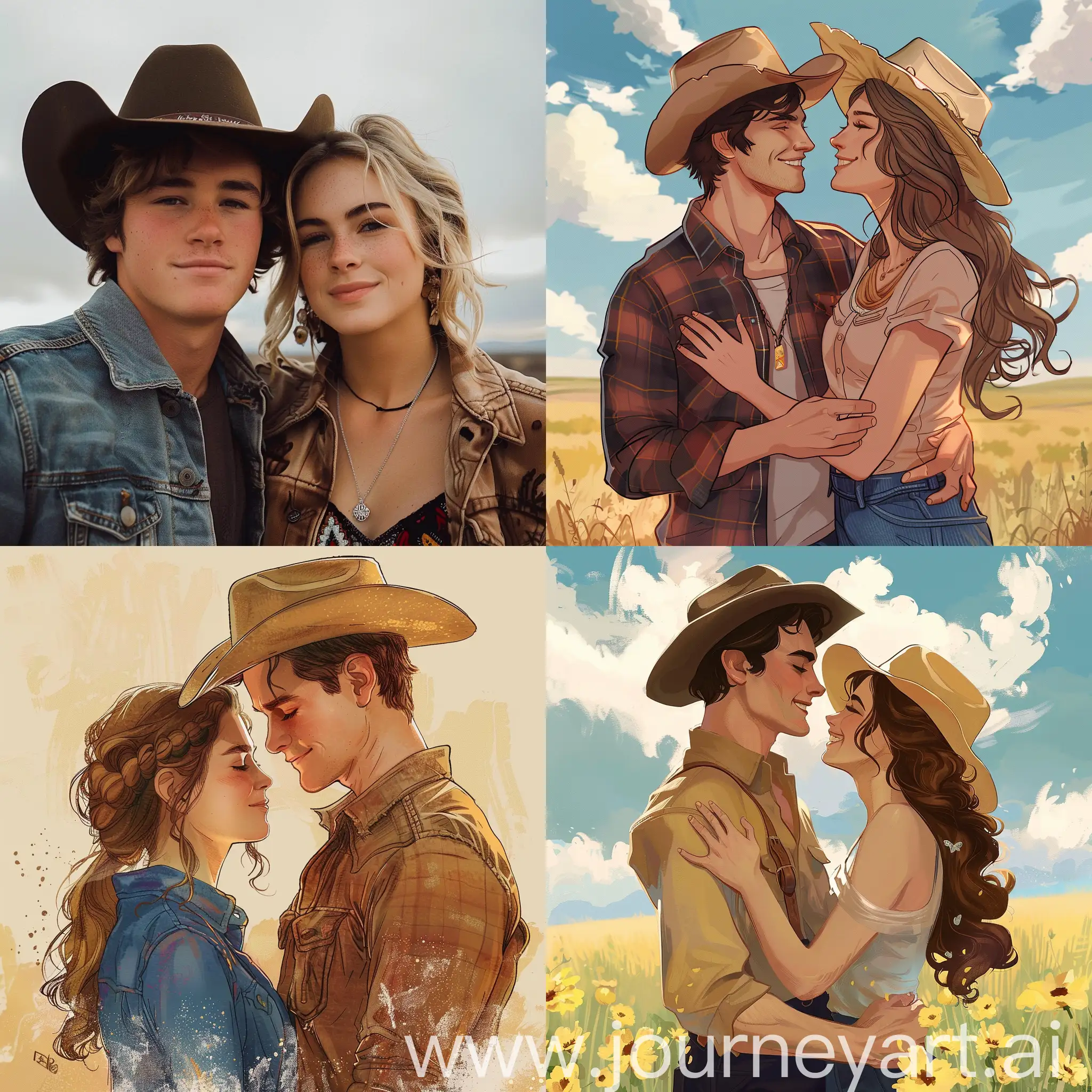 Rustic-Romance-Country-Boy-and-City-Girl-Embrace-in-Love
