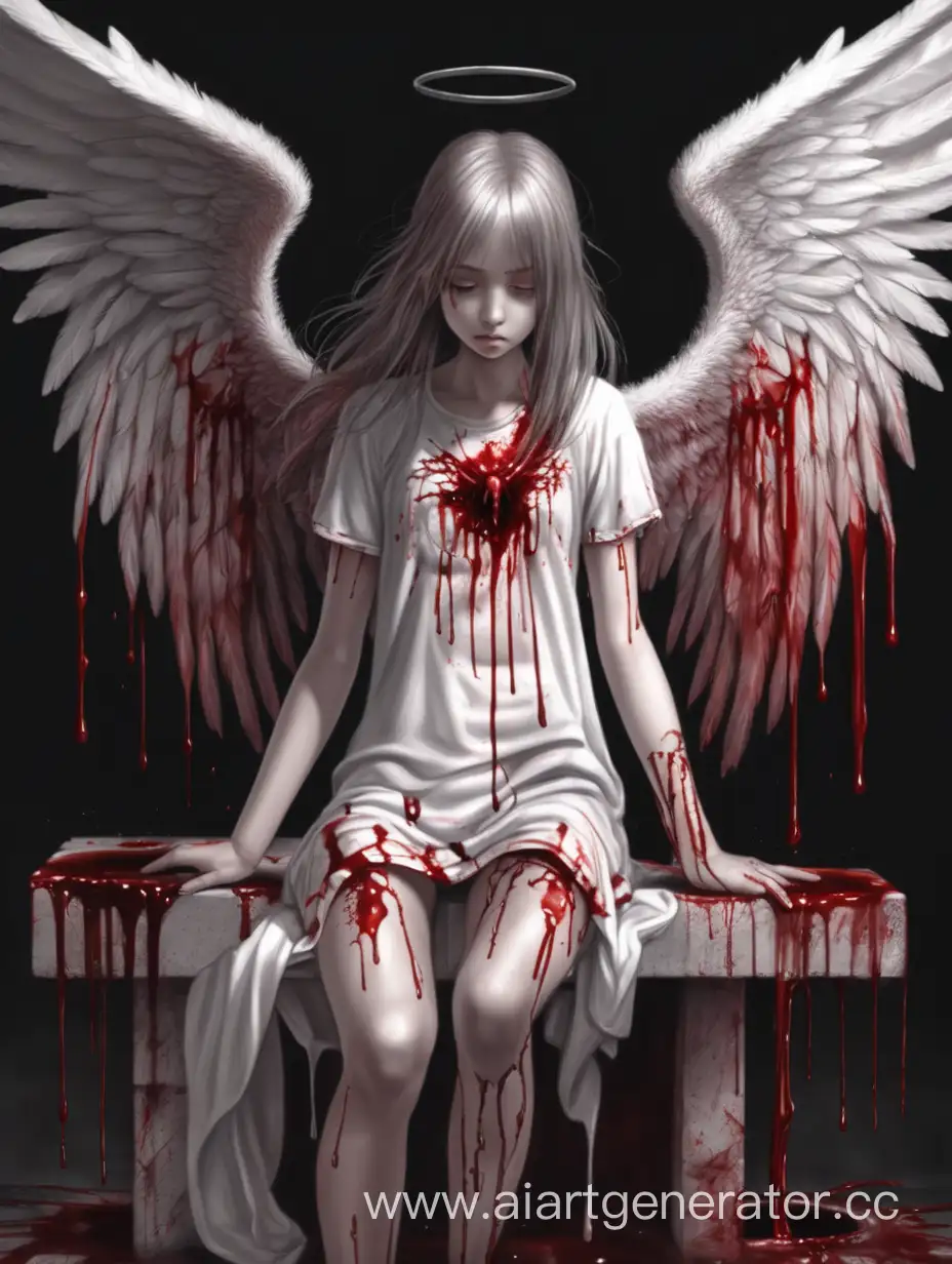 Девушка ангел в крови
