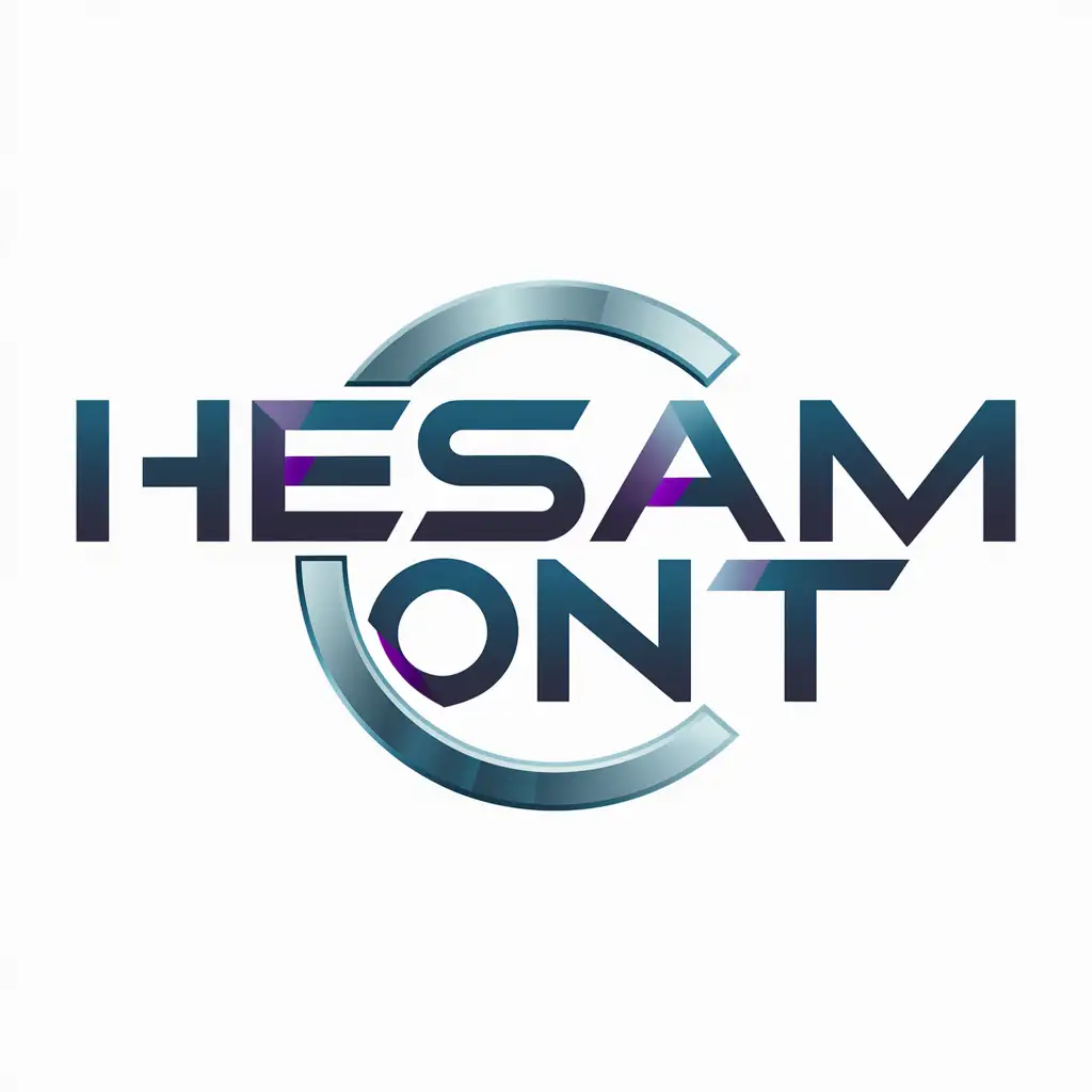 I want a logo that has the word hesam ont inside it and the combination of the letters of this word