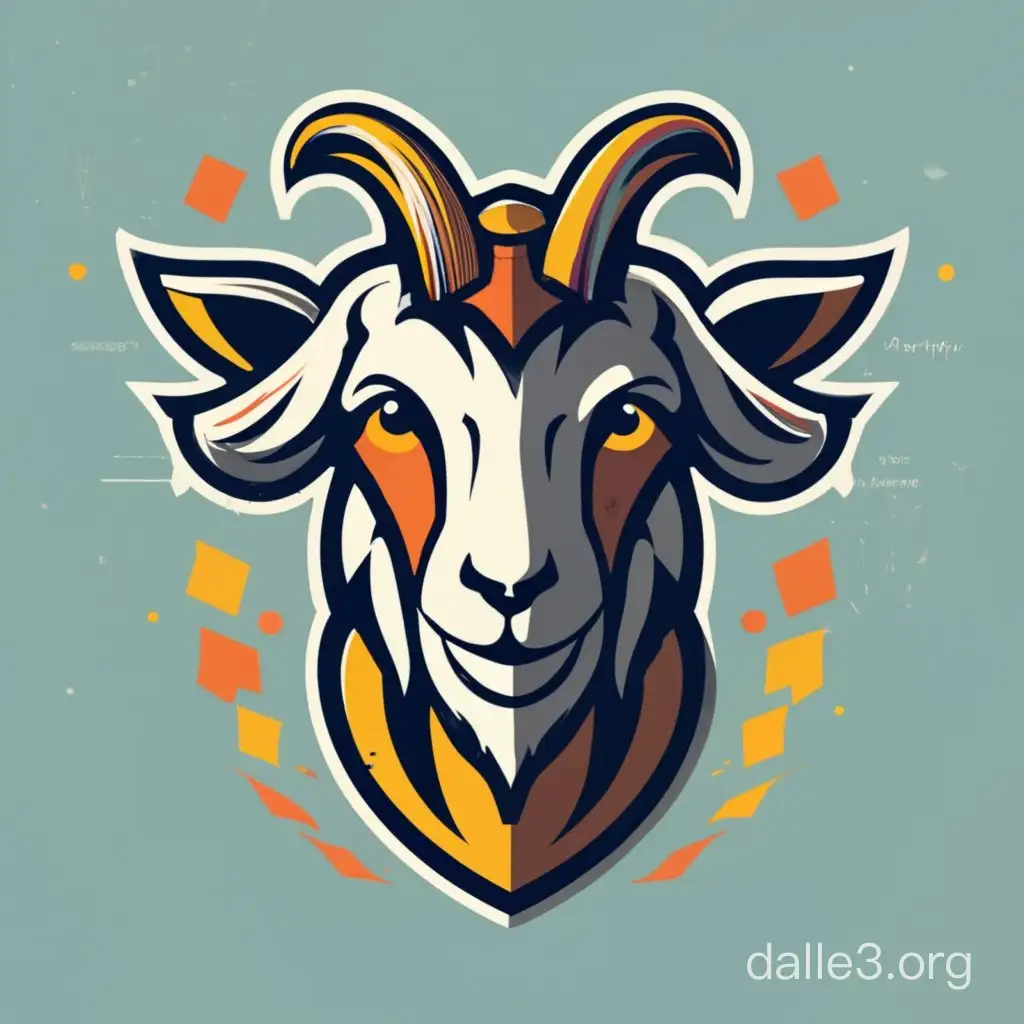 Fantasy Soccer Website Logo Majestic Goat Emblem | Dalle3 AI