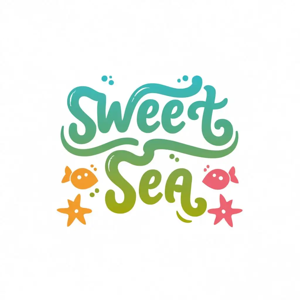 a logo design,with the text "Sweet Sea", main symbol:Algae, sea, sweets,Minimalistic,be used in Sports Fitness industry,clear background