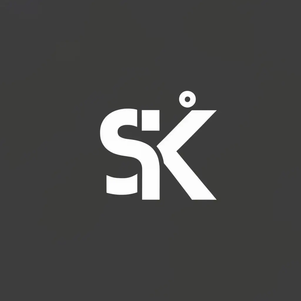 a logo design,with the text "SK", main symbol:#,Minimalistic,clear background
