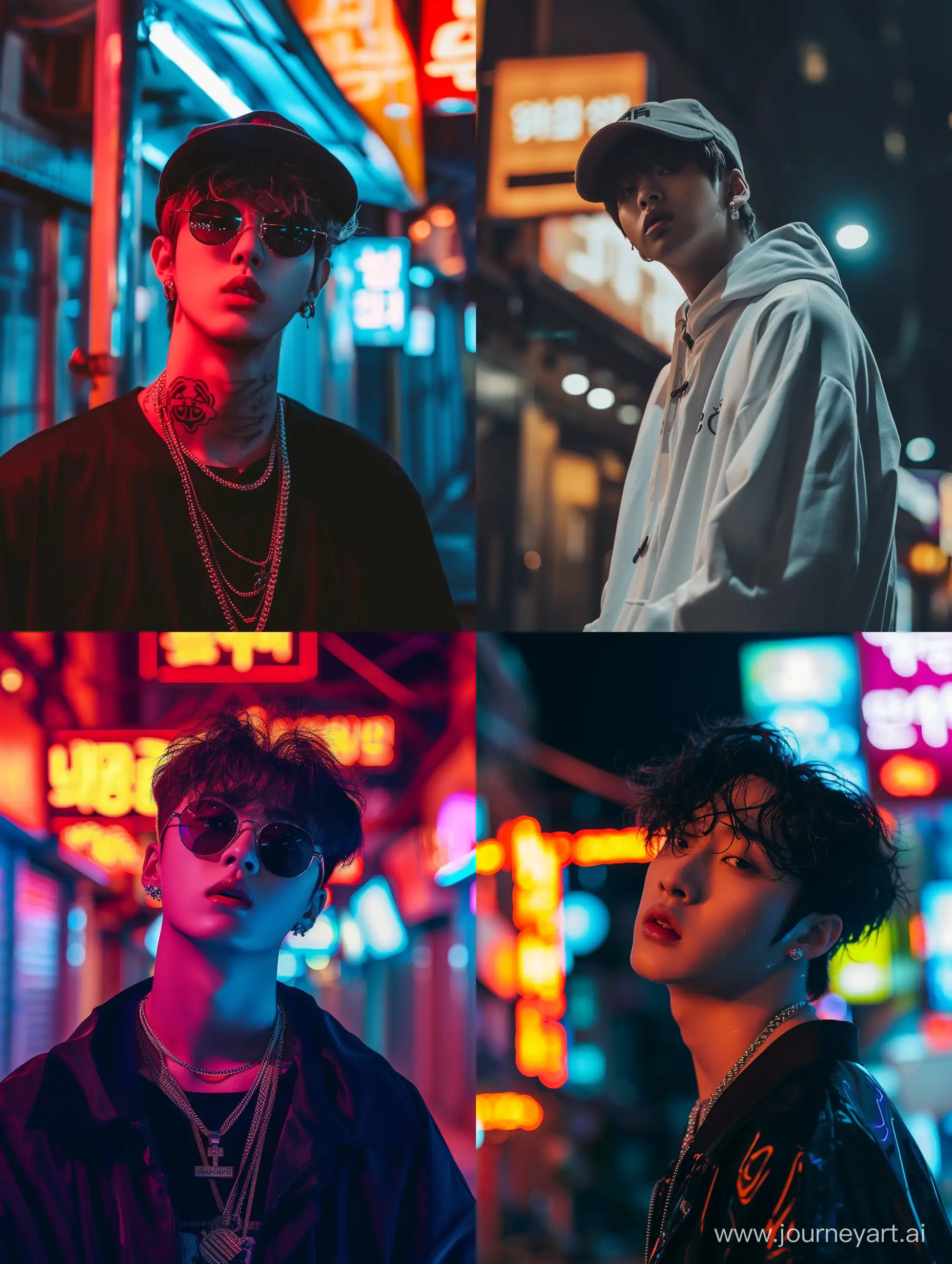 Cowo rapper korea keren realistis sinematik wallpaper hd HQ estetika memikat 8k resolusi gaya foto sempurna 