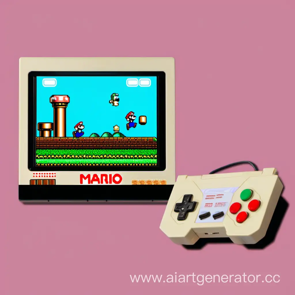 Classic-8bit-Mario-Gameplay-on-Dendy-Console
