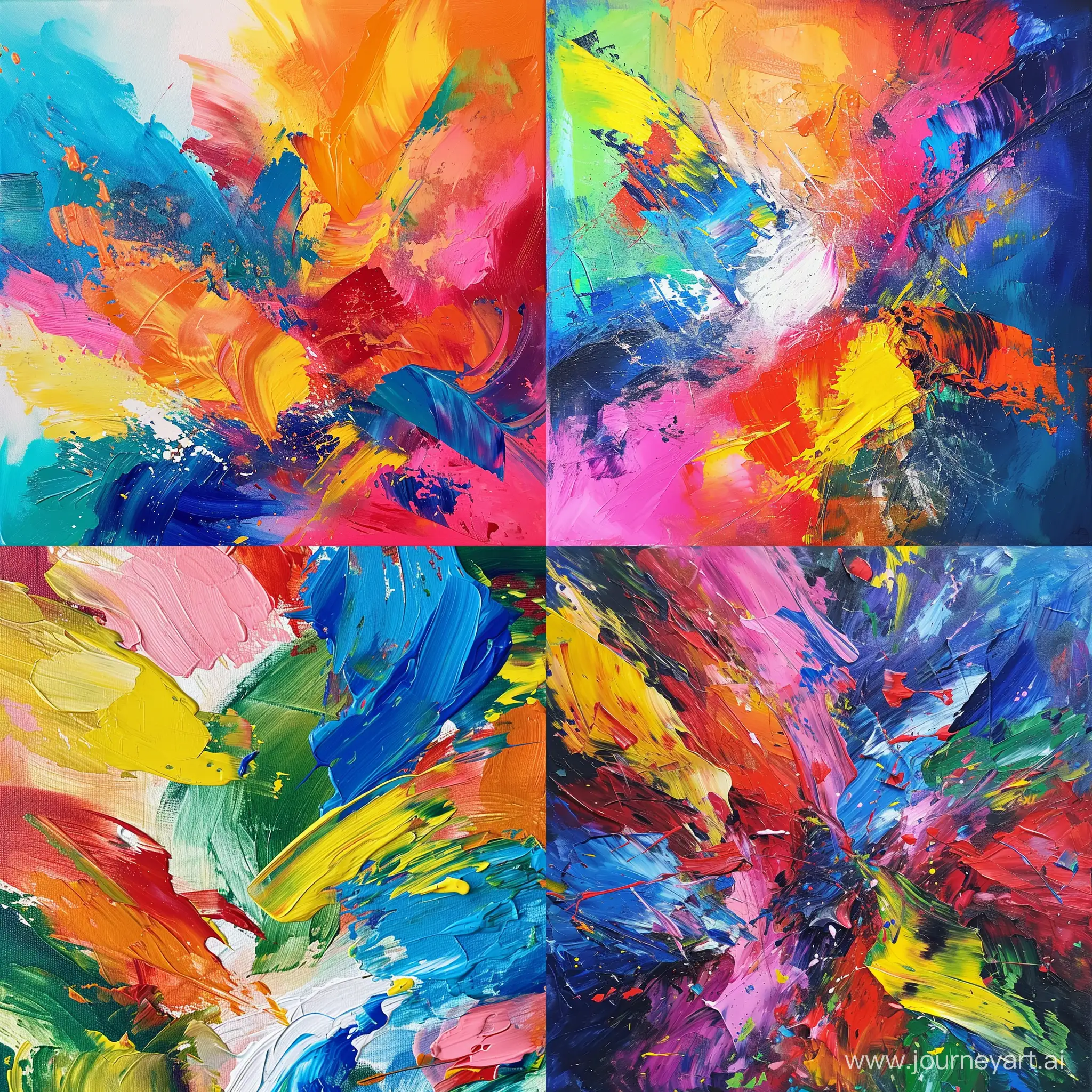 Vibrant-Abstract-Expressionism-Painting-on-Canvas