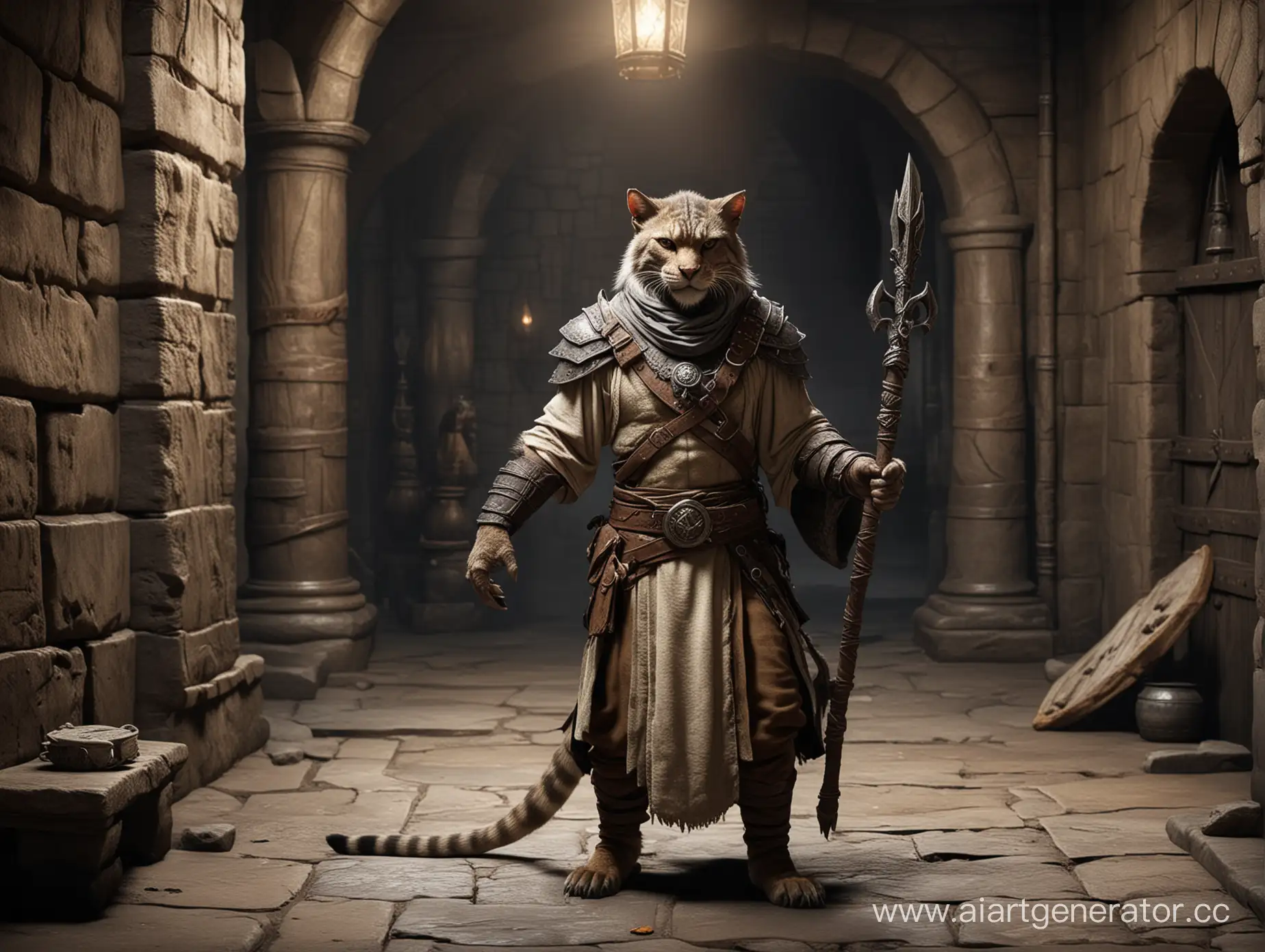 Khajiit-Healer-with-Staff-at-Dungeon-Entrance-Realistic-Photo