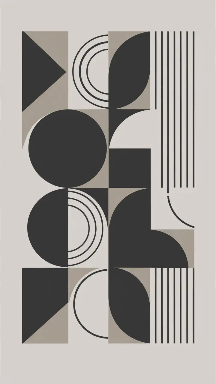 Basic line minimalistic art patterns