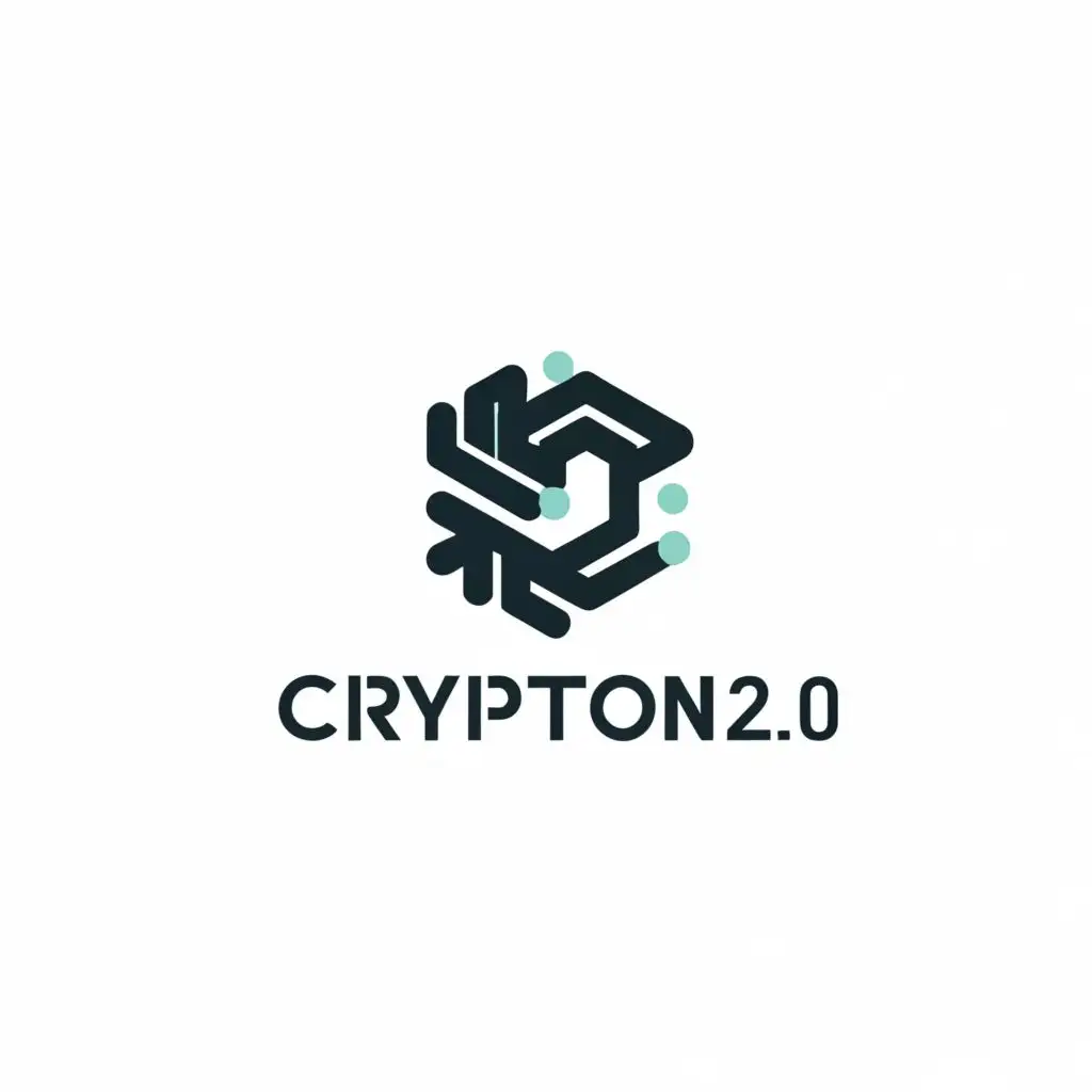 a logo design,with the text "Crypton 2.0", main symbol:The letter "C" and "2".,Moderate,be used in Technology industry,clear background