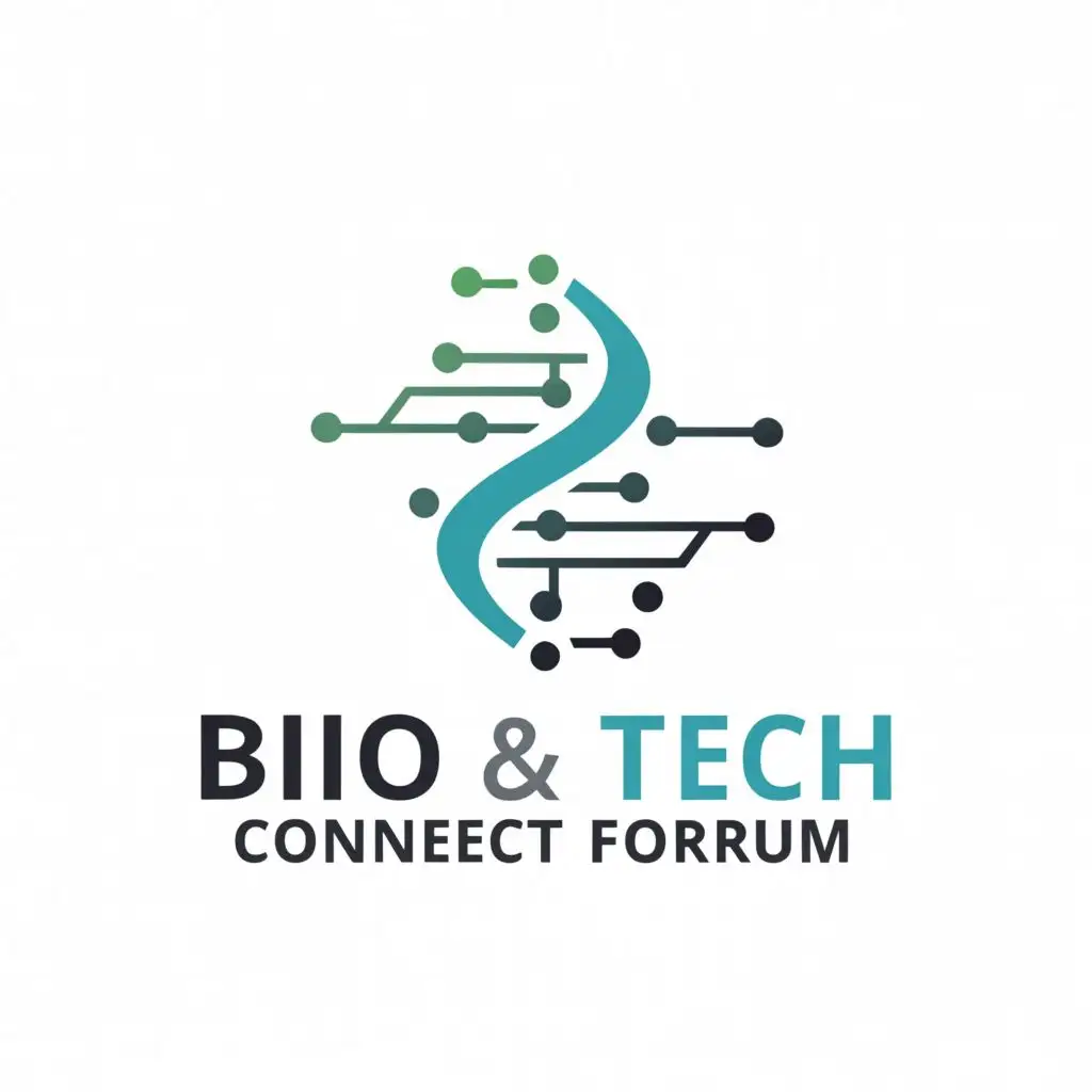 a logo design,with the text "Bio & Tech Connect Forum", main symbol:Bio & Tech