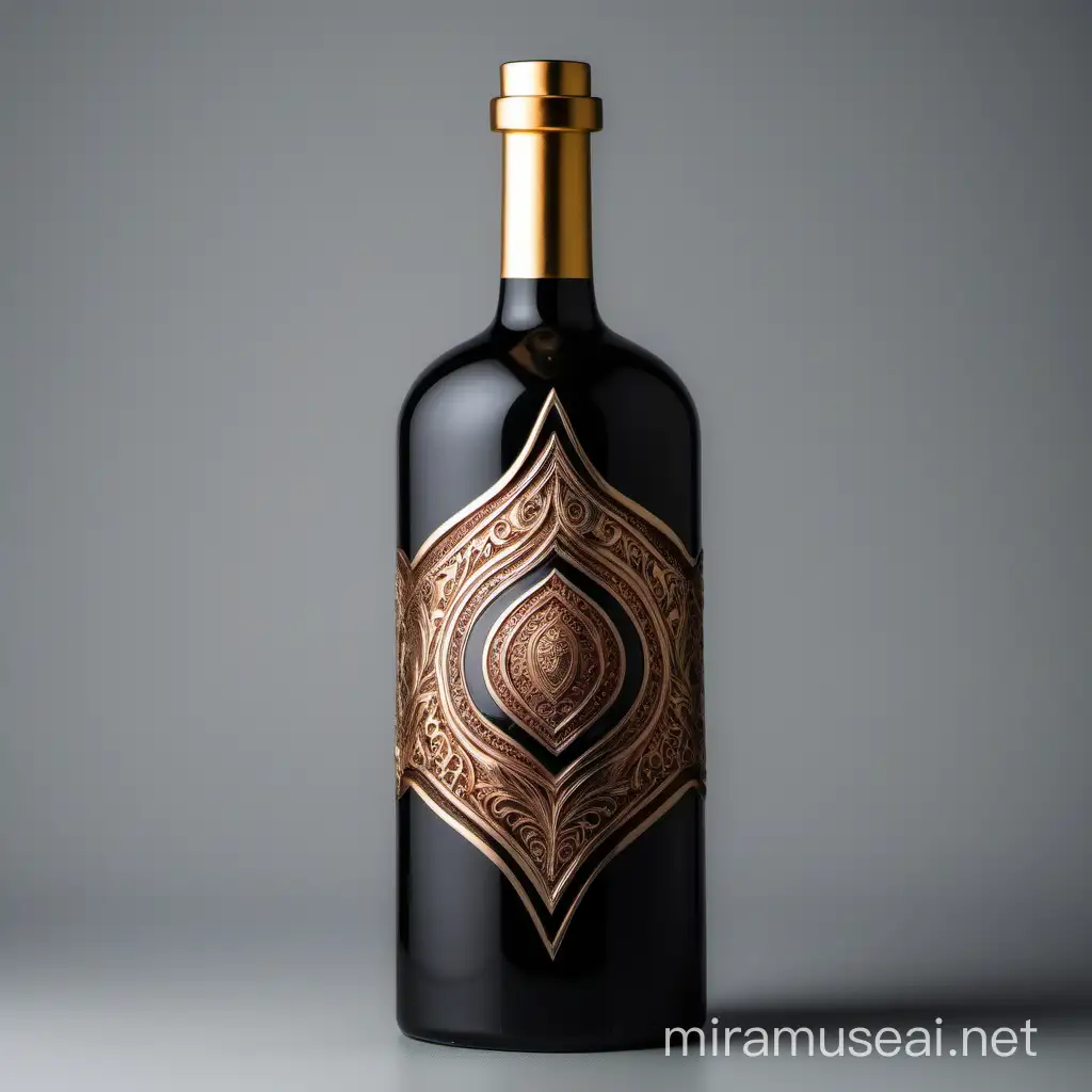 Elegant Armenian Wine Bottle Displaying Opulence in 2050