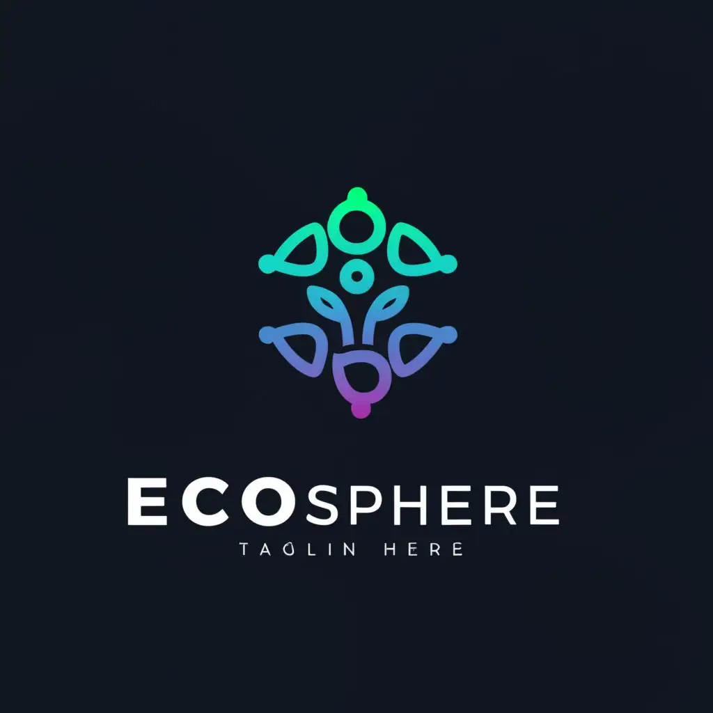 a logo design,with the text "ECOSPHERE", main symbol:ENERGY