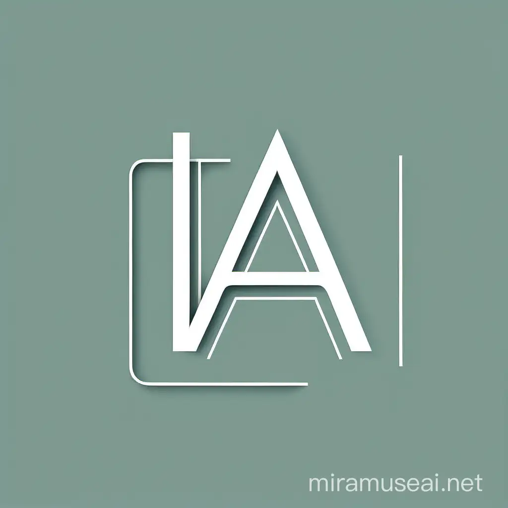 minimal line logo of an a letter, vector