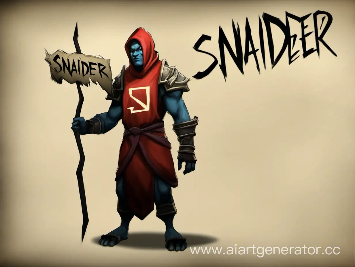 Dota 2 person with sign "Snaider"