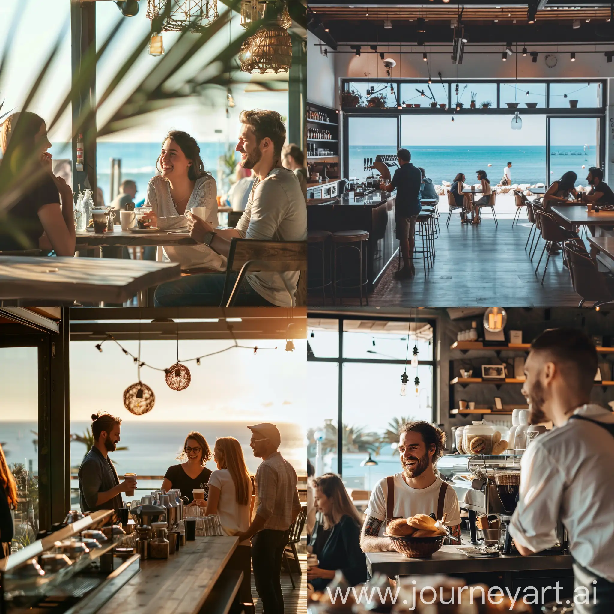 Happy-People-Enjoying-Coffee-with-Sea-View-at-Commercial-Real-Estate-Coffee-Shop