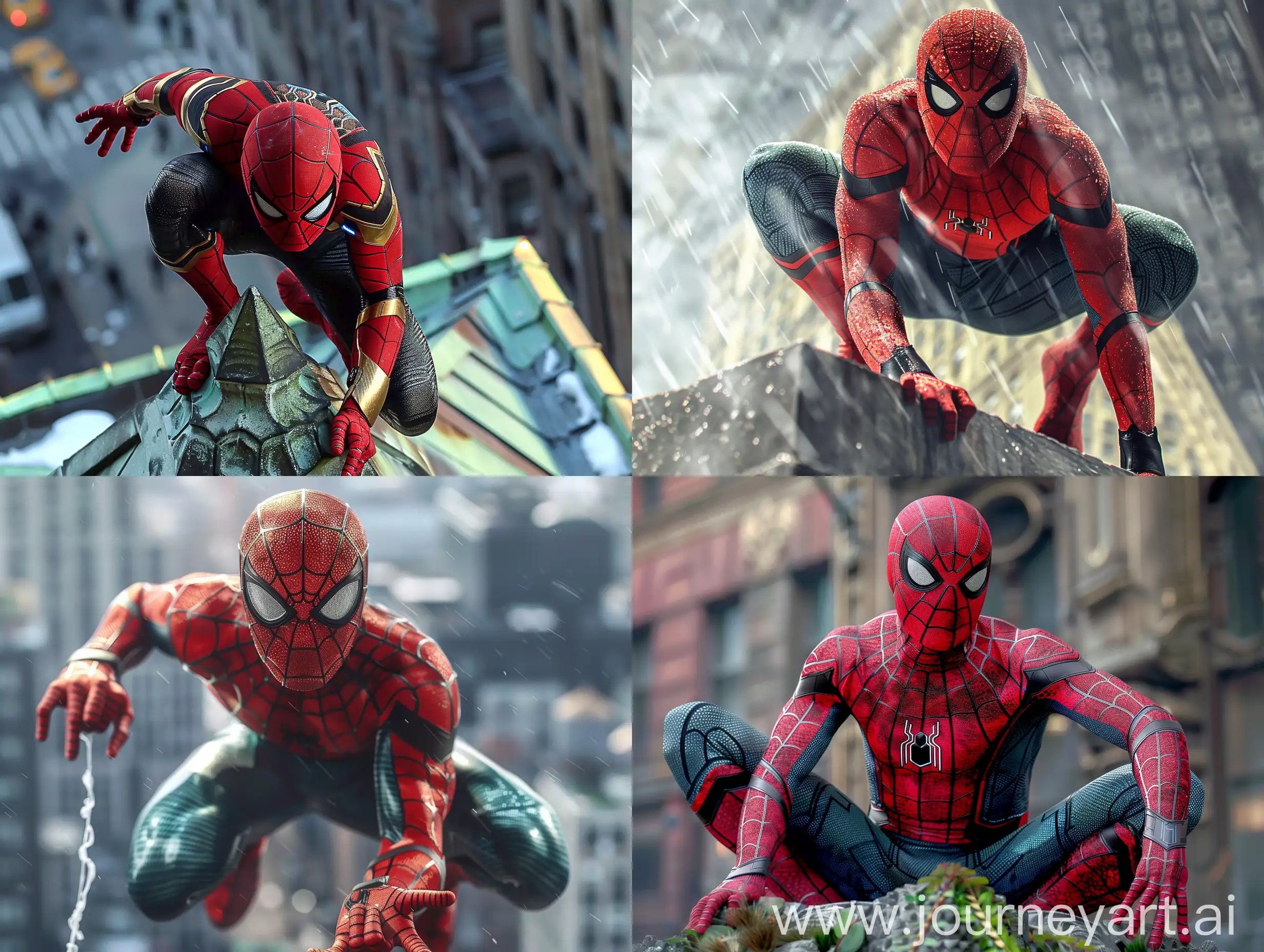 Spider-Man, realistic, detailed, shot from film, photorealistic, movie reference 