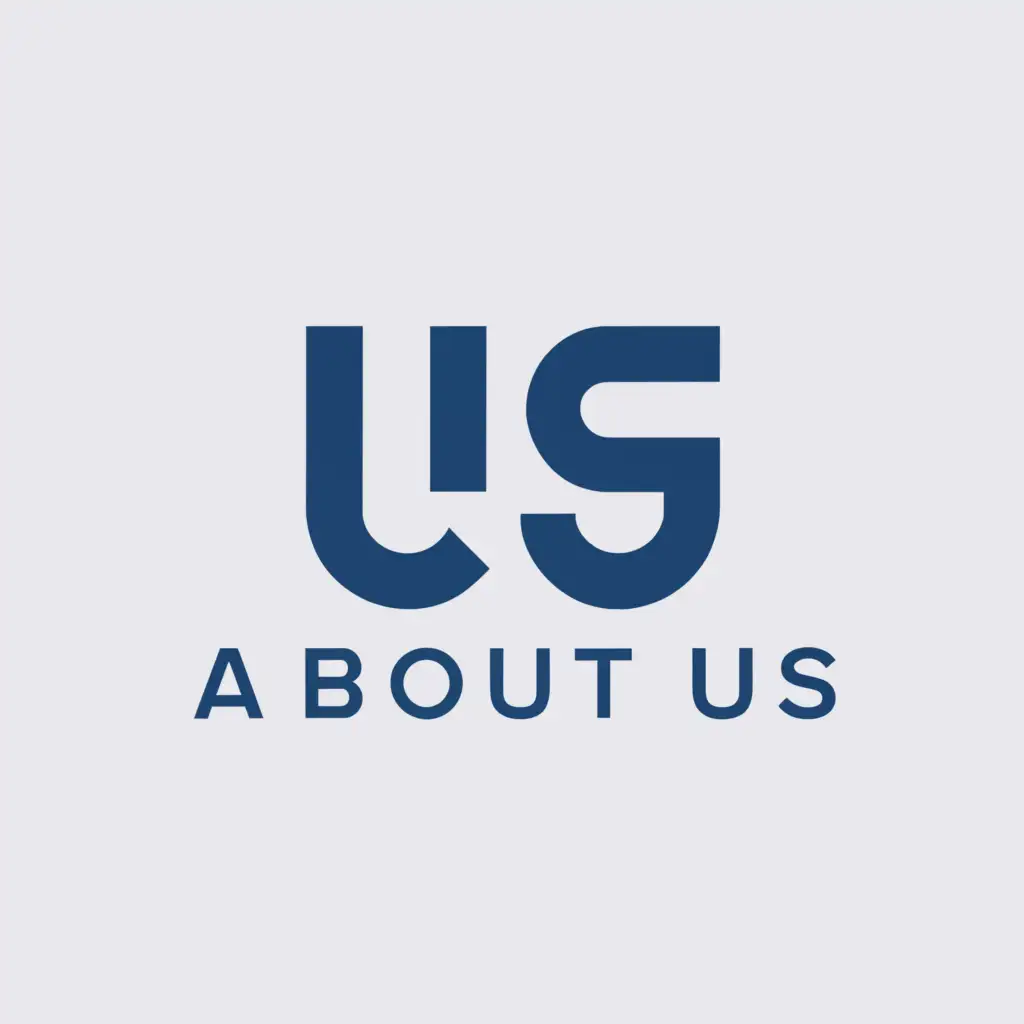 a logo design,with the text "AboutUS", main symbol:US,Minimalistic,be used in Technology industry,clear background