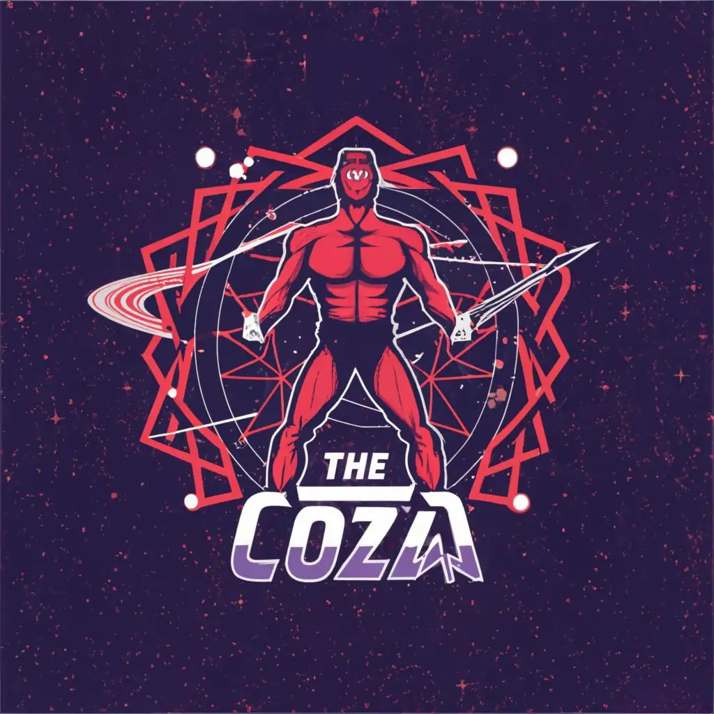 LOGO-Design-For-The-Coza-Powerful-Wrestling-Galaxy-Sword-Emblem-on-Clean-Background