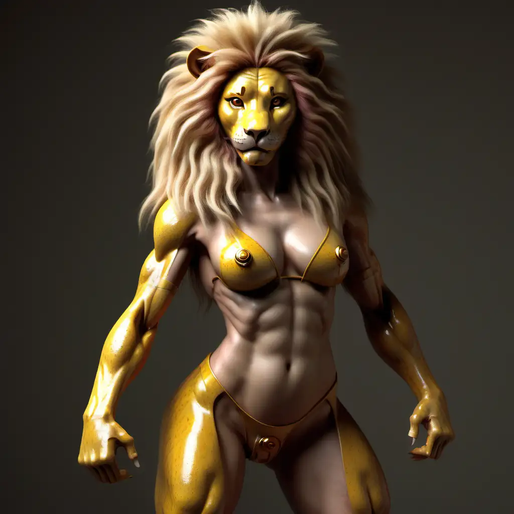 Lion girl with amazing body 