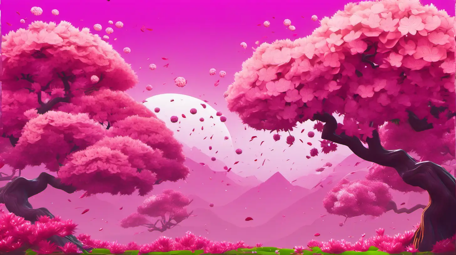 A asian blossom tree back ground fortnite style 