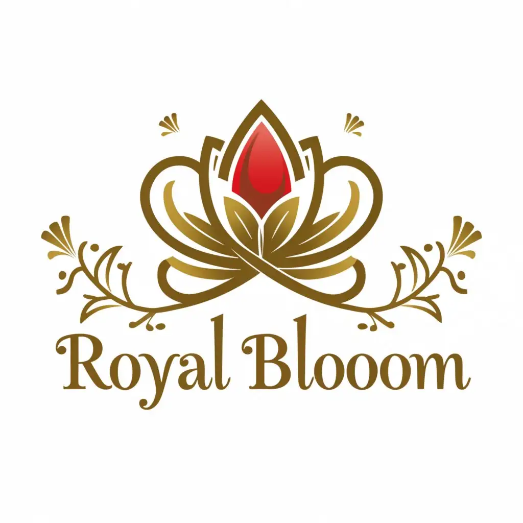 a logo design,with the text "ROYAL BLOOM", main symbol:Love conquers all,Moderate,clear background