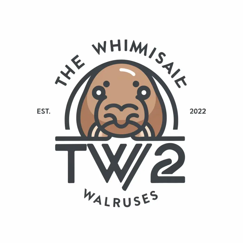LOGO-Design-For-The-Whimsical-Walruses-Playful-TW2-Symbol-for-the-Religious-Industry